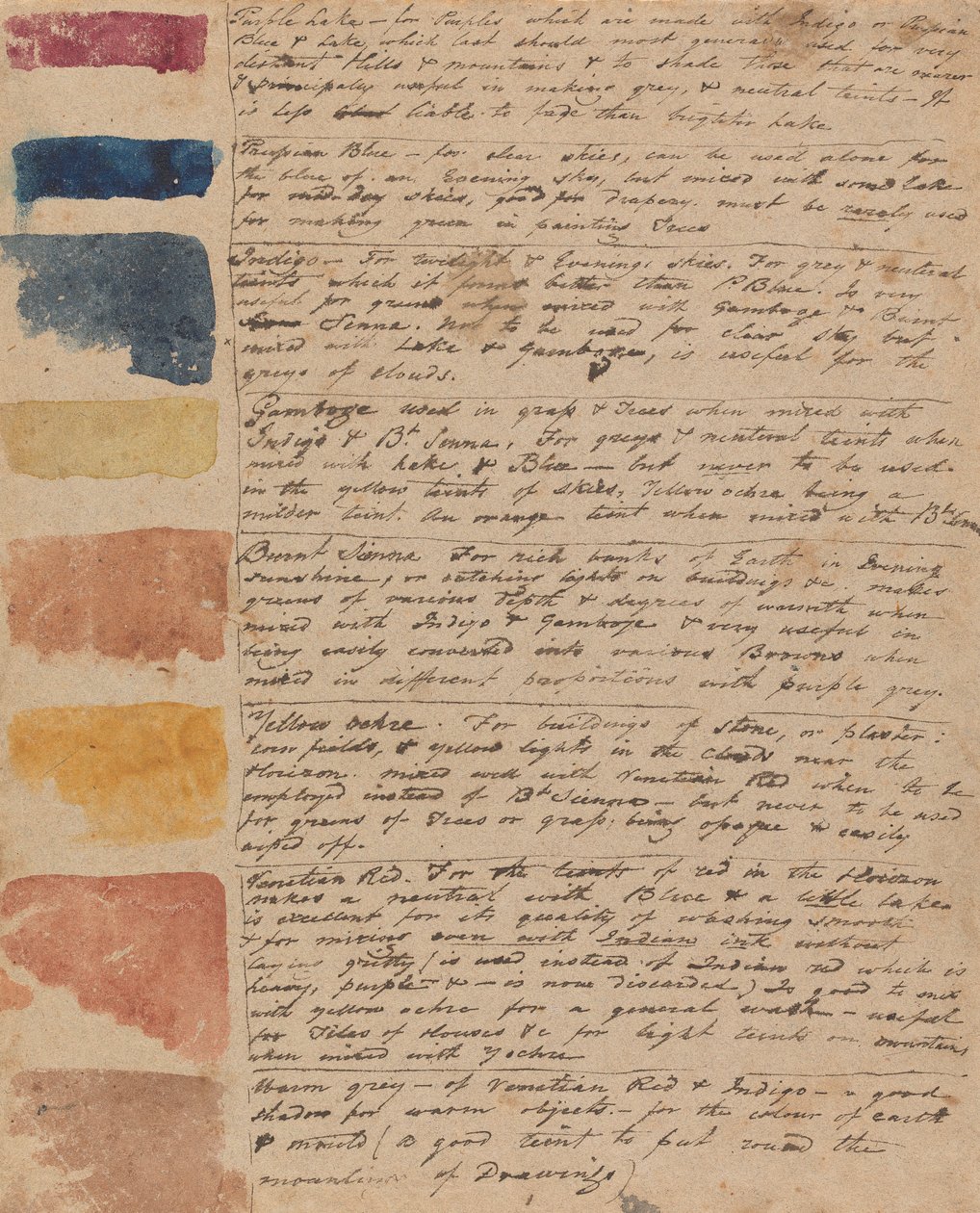 Színes útmutató, a Varley színlistája alapján alkotó: Thomas Sully