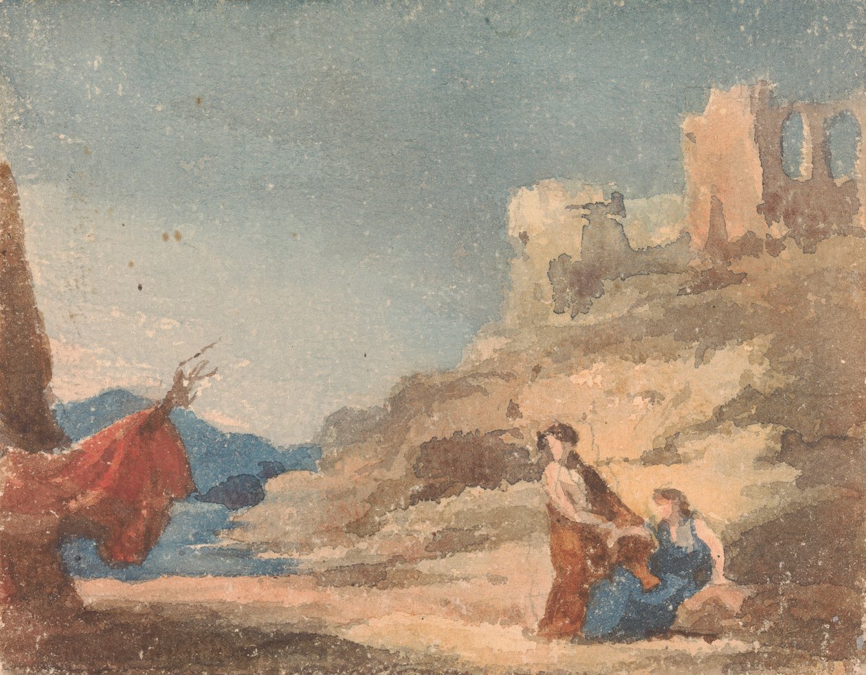 Alakok romok között a dombon alkotó: Thomas Sully