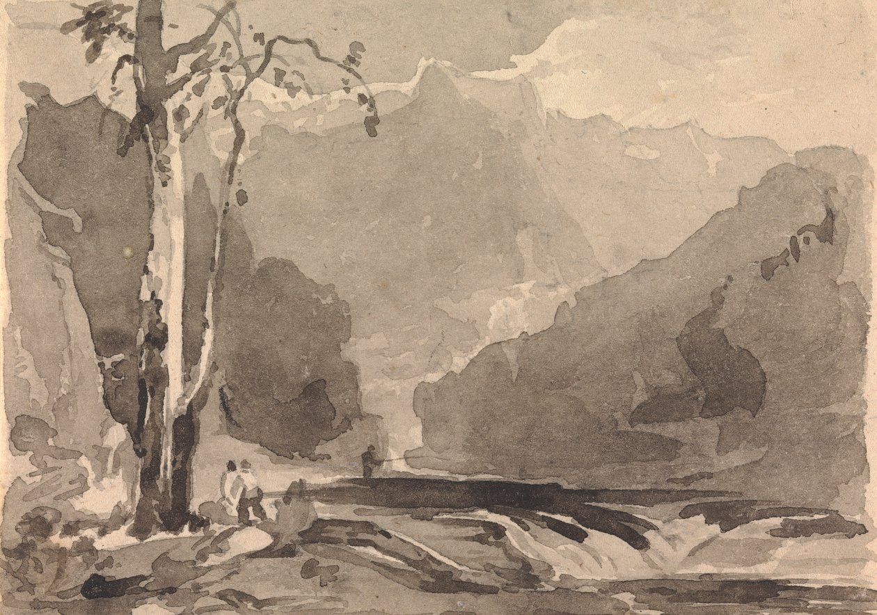 Halászok a hegyi pataknál alkotó: Thomas Sully