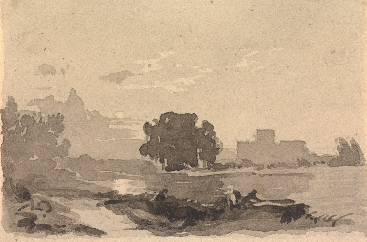 Táj kastély a háttérben alkotó: Thomas Sully