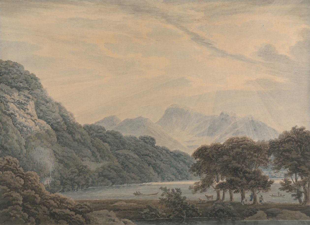 Ullswater feje, a bal oldalon Patterdale páholyával alkotó: Thomas Sunderland