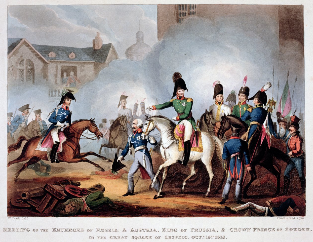 A szövetséges parancsnokok Lipcsében, 1813-1815 alkotó: Thomas Sutherland