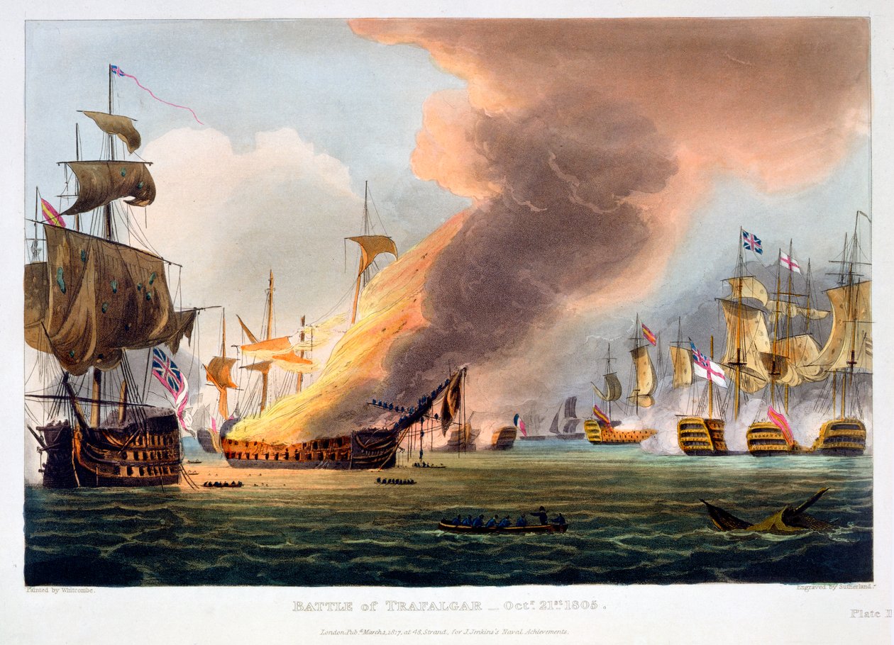 A trafalgari csata, 1805. október 21., 1816 alkotó: Thomas Sutherland