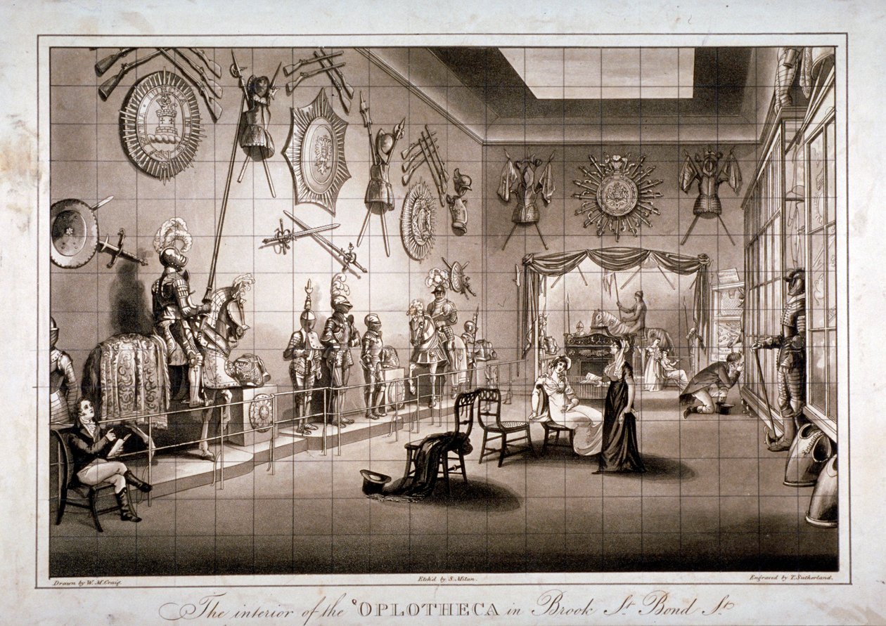 A Hoplotheca, Brook Street, Westminster, London, 1810 alkotó: Thomas Sutherland