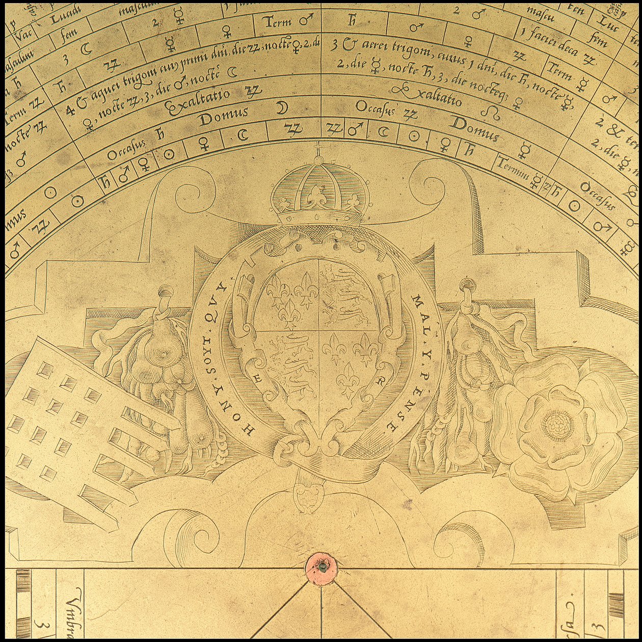 Asztrolábium: részlet előlap, 1552 körül (bronz) alkotó: Thomas & Sutton Henry (c.1624 65) Gemini