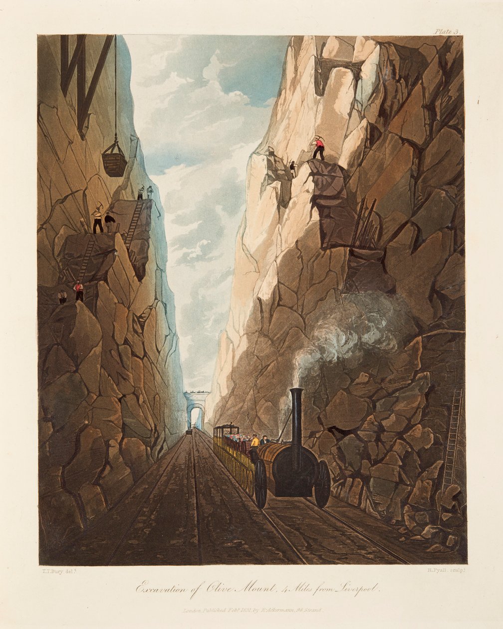 "Az Olive Mount ásatása, 4 mérföldre Liverpooltól", 1831 alkotó: Thomas Talbot Bury