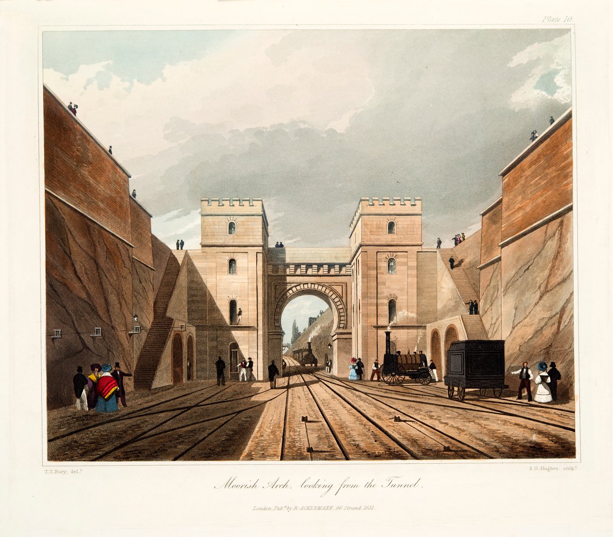 Mór ív, az alagút felől nézve, 1831 alkotó: Thomas Talbot Bury