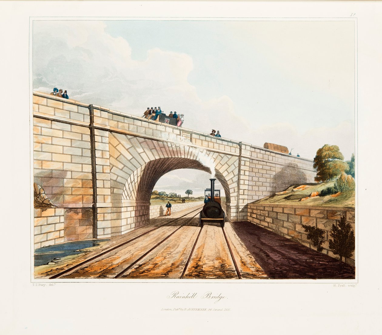 Rainhill Bridge, Chat Moss, Liverpool közelében, 1831 alkotó: Thomas Talbot Bury