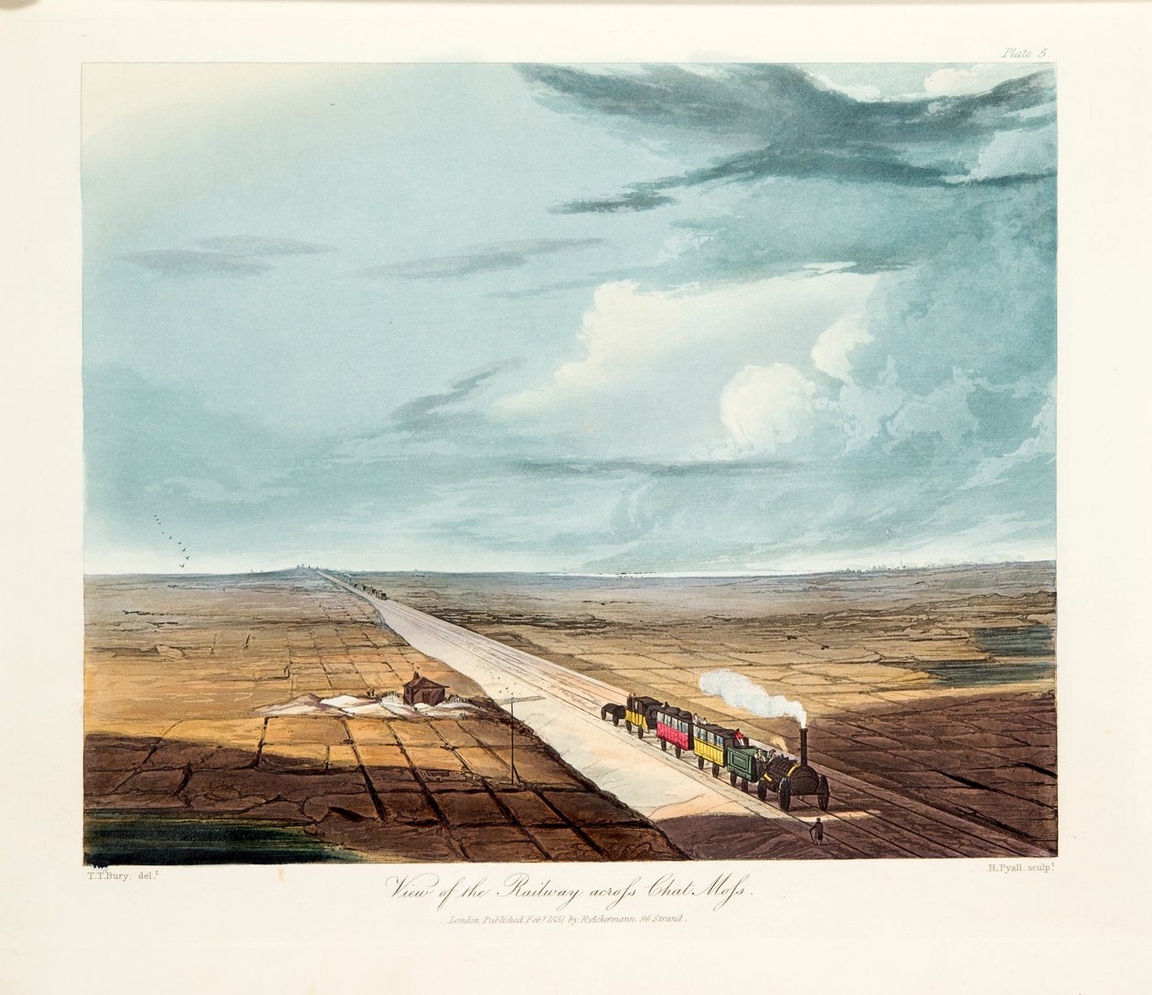 Rainhill Bridge, Chat Moss, Liverpool közelében, 1831 alkotó: Thomas Talbot Bury