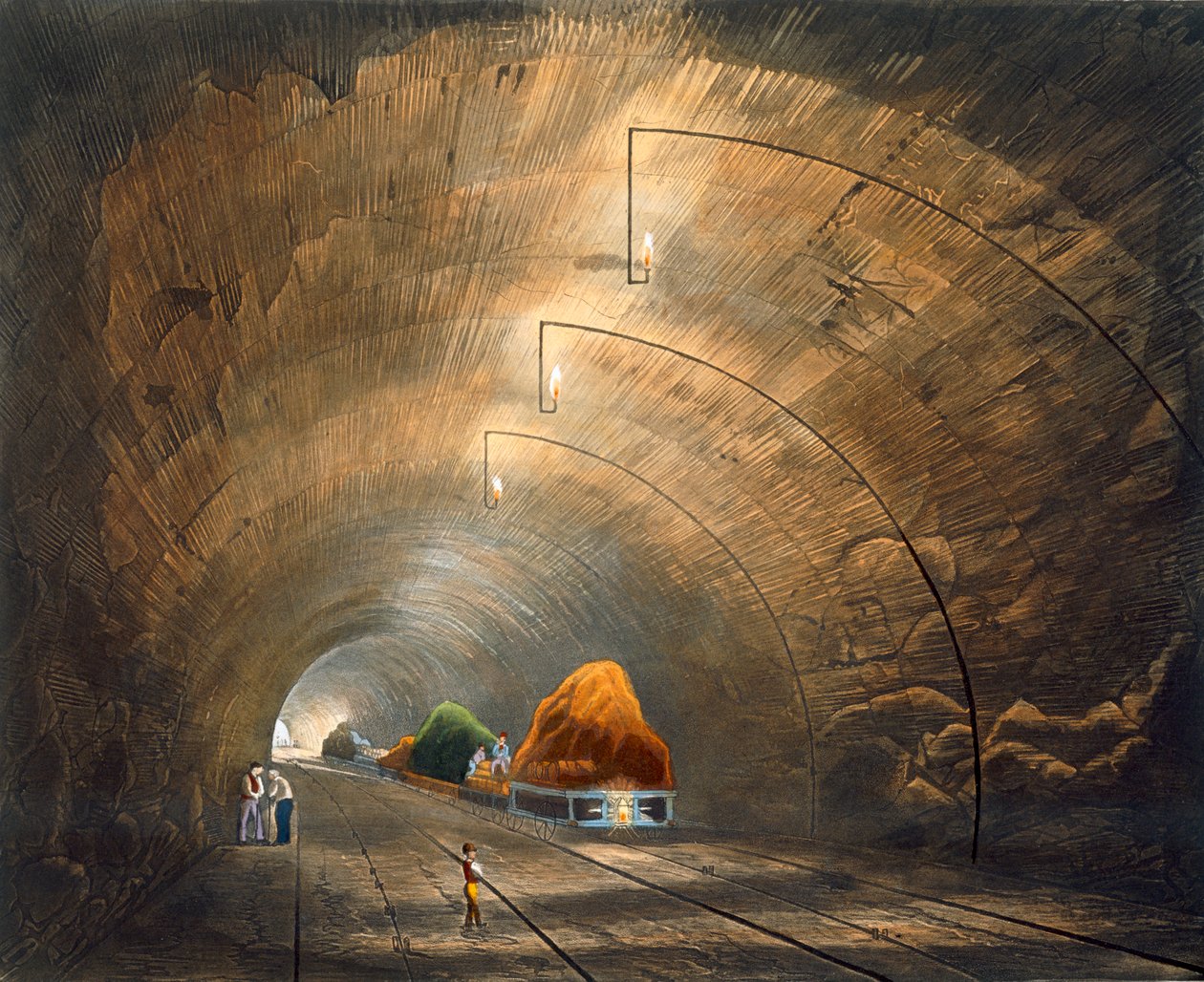 "The Tunnel", Liverpool és Manchester Railway, 1833 alkotó: Thomas Talbot Bury