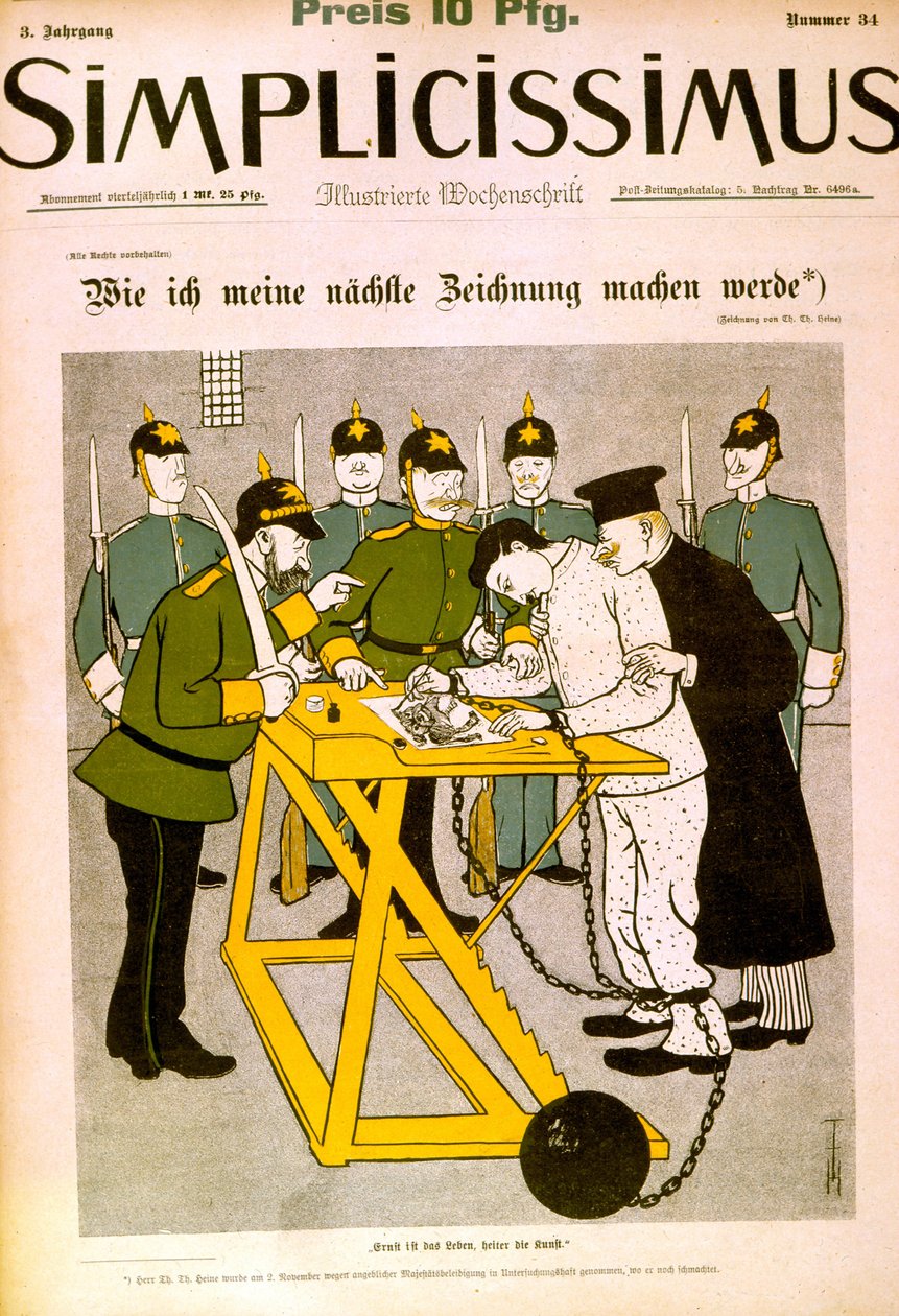 A német sajtó cenzúrája alkotó: Thomas Theodor Heine