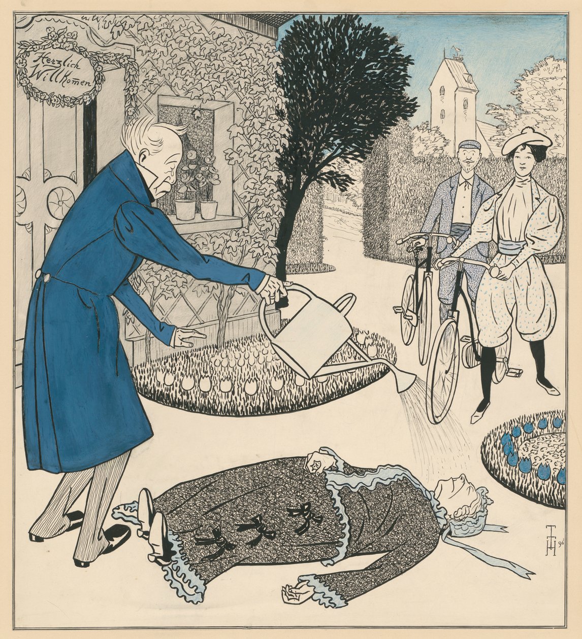 A modern nő, avagy látogatás az ifjú házasoknál alkotó: Thomas Theodor Heine