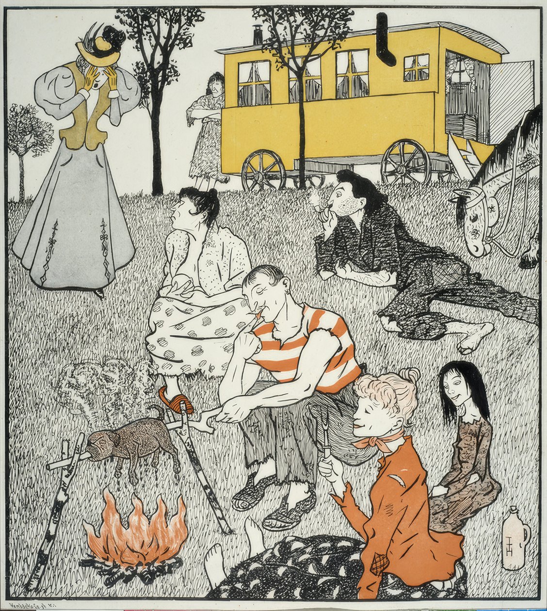 Egy találkozás. / Oh Puzzi, meg kell találnom így! alkotó: Thomas Theodor Heine