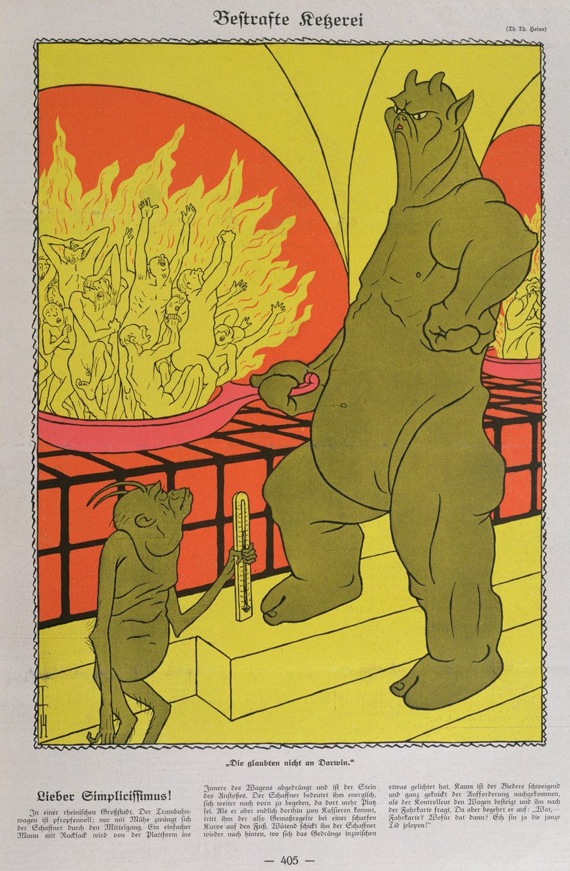 A hitetleneket égető ördög, a Simplicissimusból alkotó: Thomas Theodor Heine