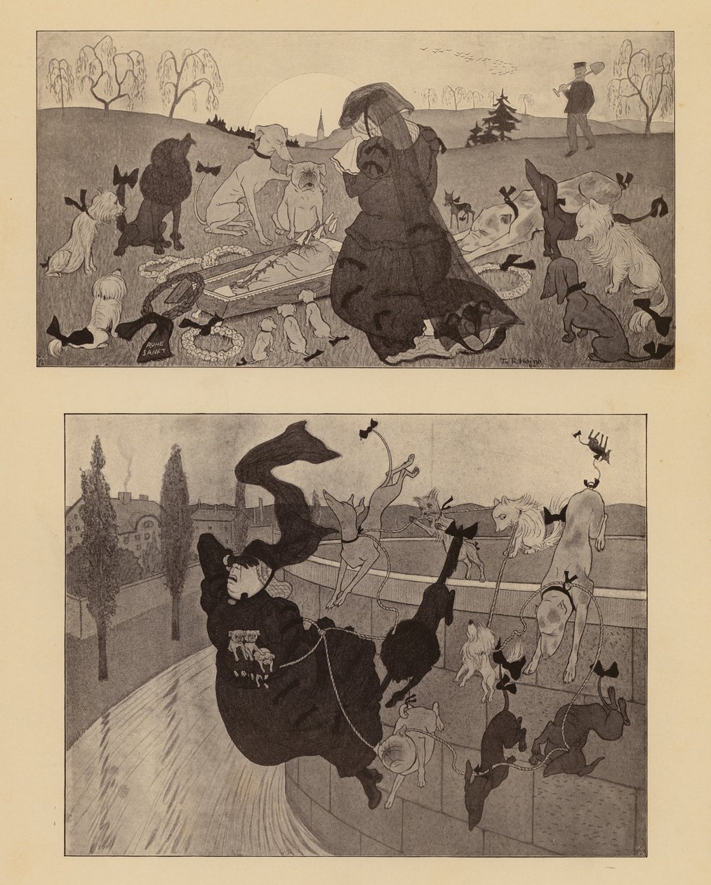 Belefáradtam az életbe I (litográfia) alkotó: Thomas Theodor Heine