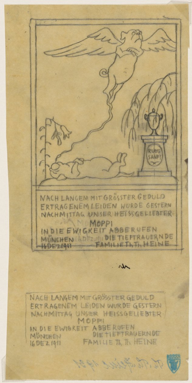Halálos értesítés egy mopsznak alkotó: Thomas Theodor Heine