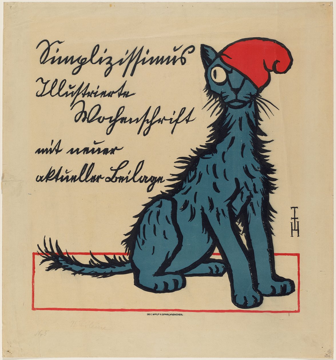 Werbeplakat für den Simplicissimus alkotó: Thomas Theodor Heine