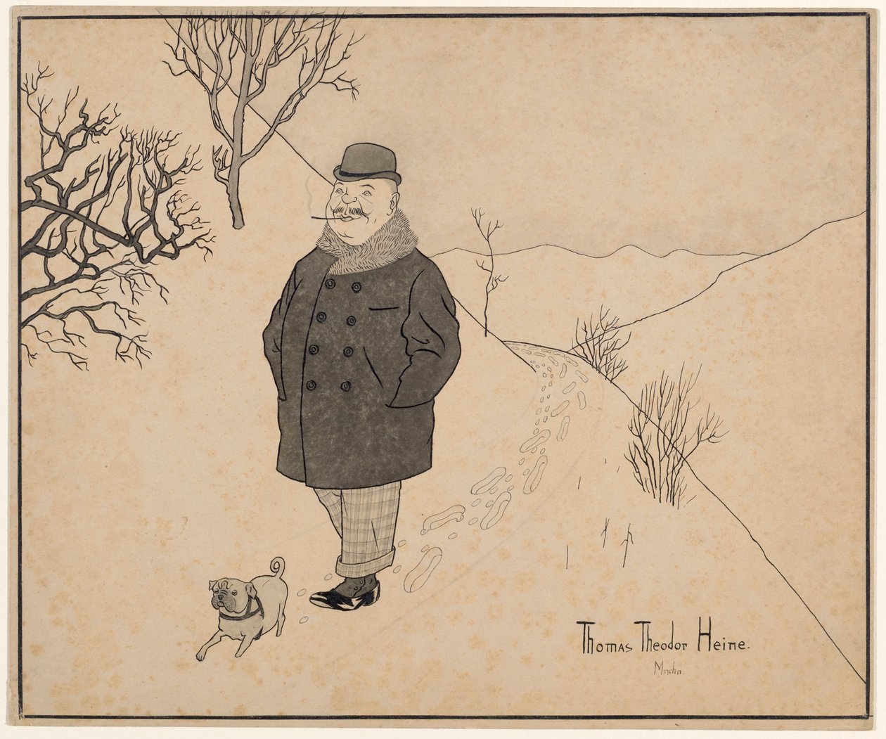 Téli séta alkotó: Thomas Theodor Heine