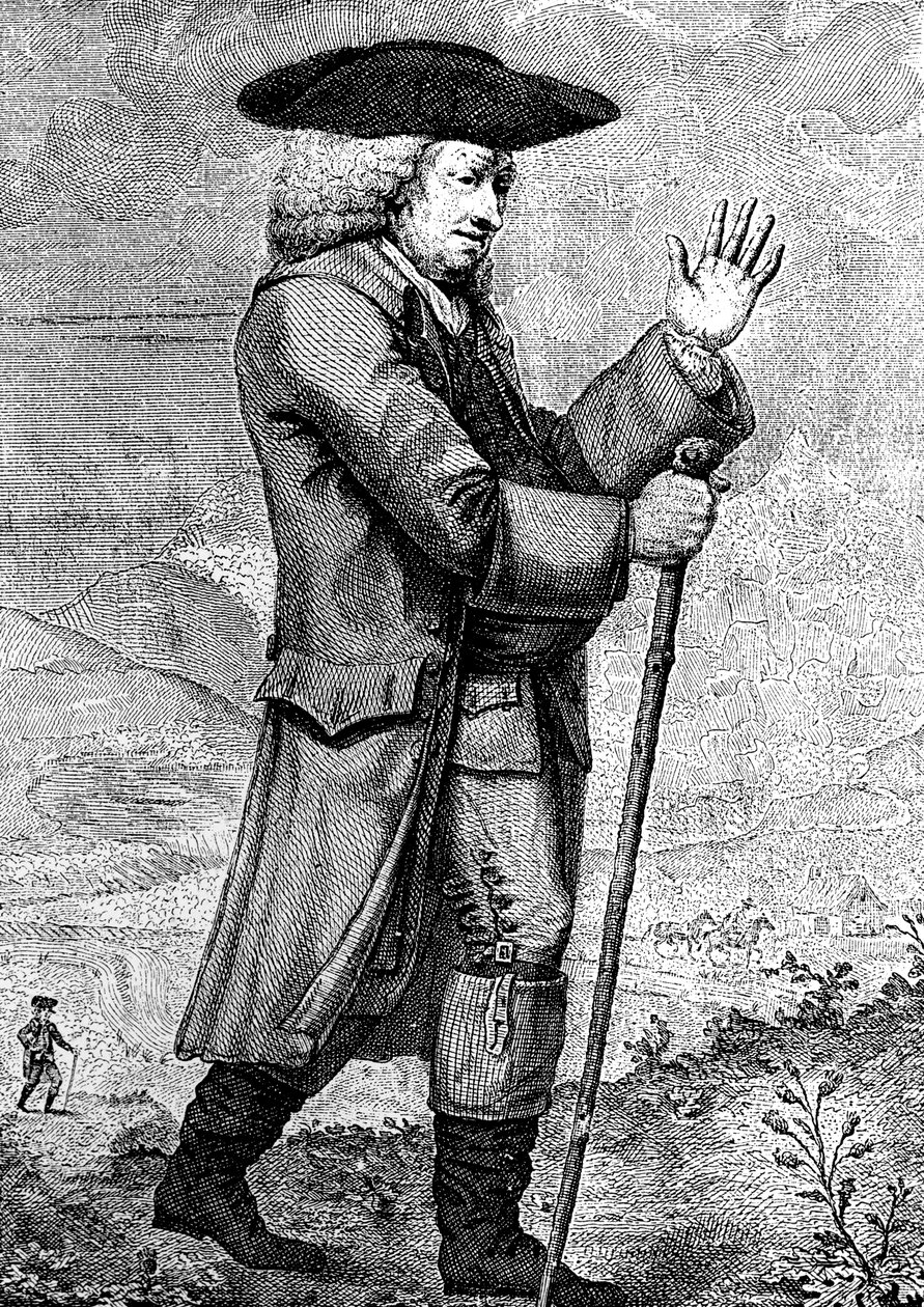 Dr. Johnson utazóruhájában, a Boswells Tour leírása szerint, 1773, 1786 alkotó: Thomas Trotter