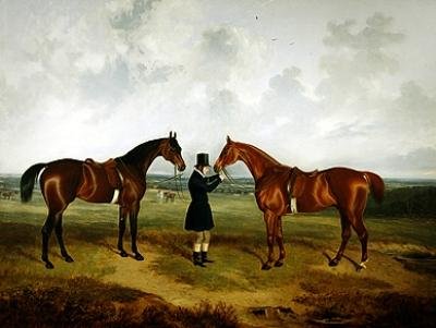 A vadászat előtt (olaj, vászon) alkotó: Thomas W. Bretland