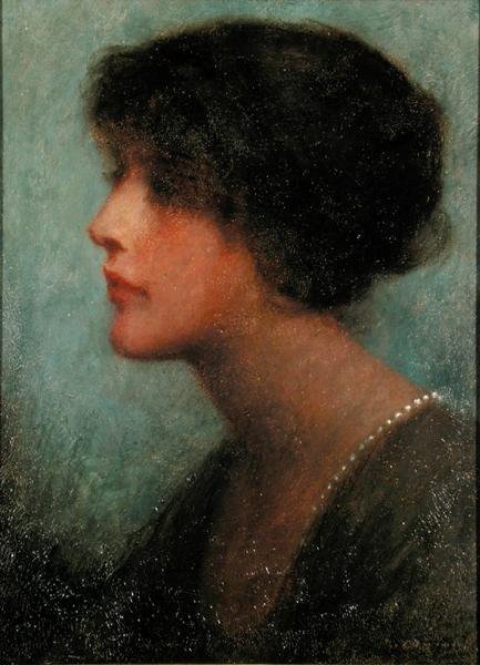 Portré egy hölgyről (olaj, vászon) alkotó: Thomas W. Derring
