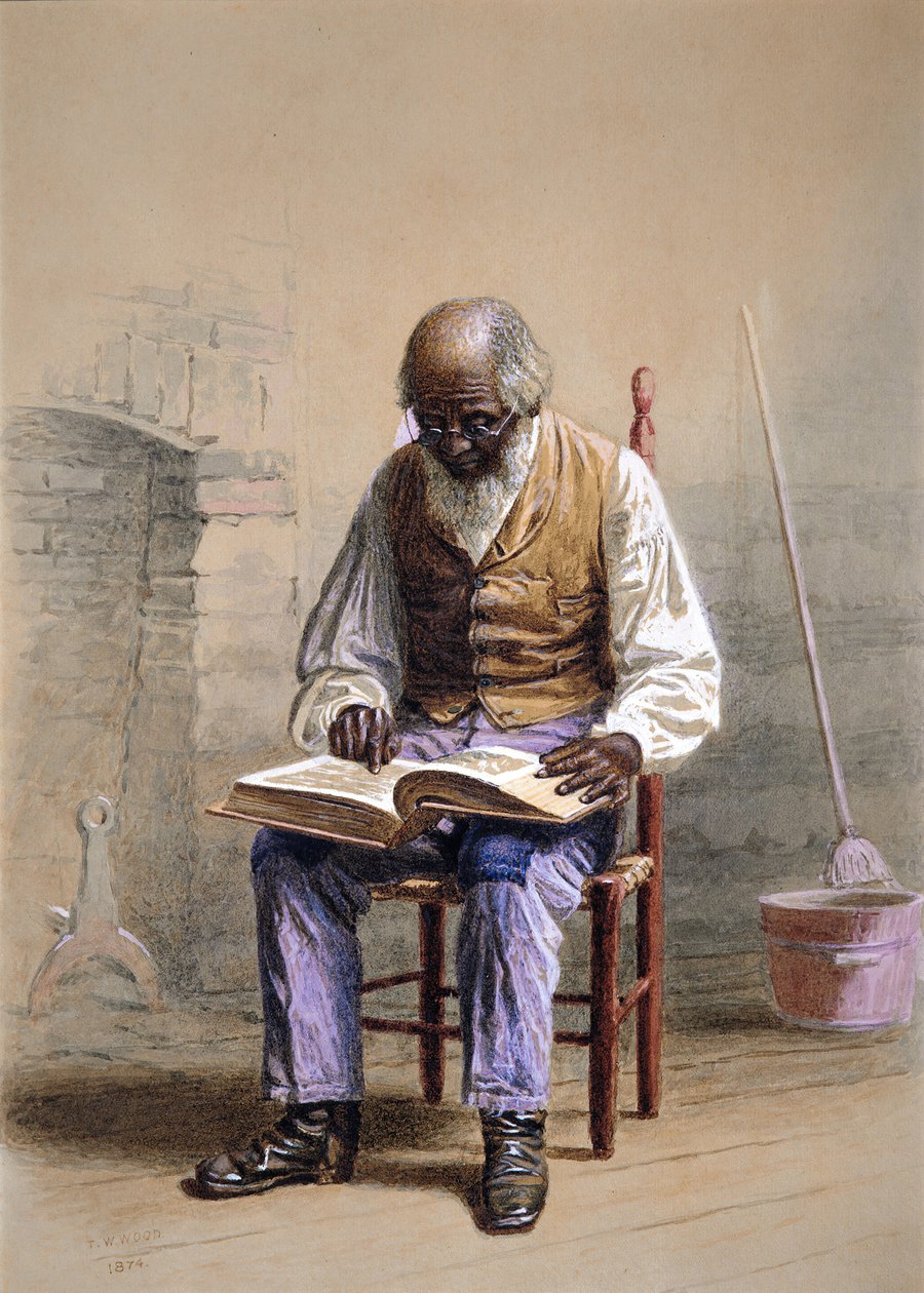 A Szentírás olvasása, 1874. alkotó: Thomas Waterman Wood