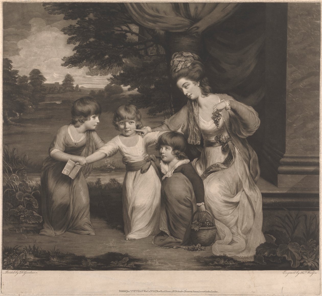 Lady Rushout és gyermekei alkotó: Thomas Watson