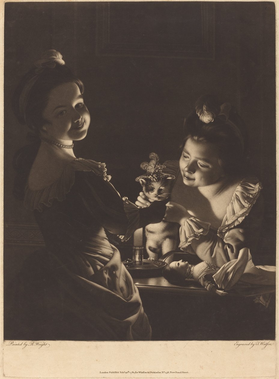 Miss Kitty Öltözködés alkotó: Thomas Watson after Joseph Wright
