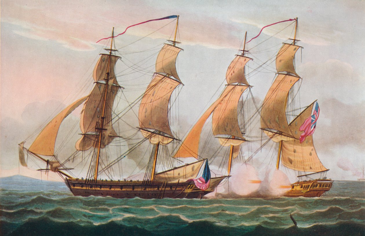 Párbaj Brigs között, 1817 alkotó: Thomas Whitcombe