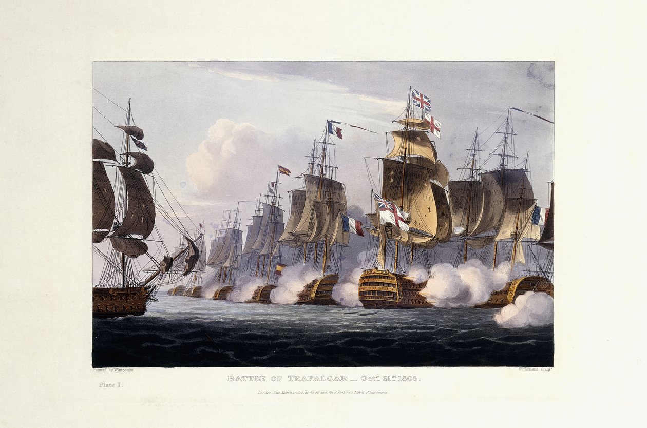 A trafalgari csata, 1805. október 21., 1816 alkotó: Thomas Whitcombe