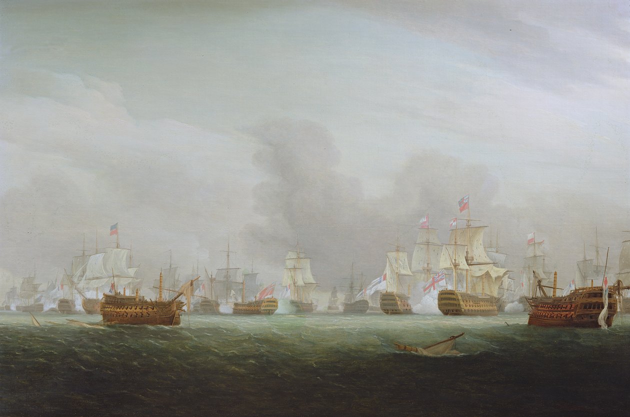 A dicsőséges június elsejei csata, 1794 alkotó: Thomas Whitcombe