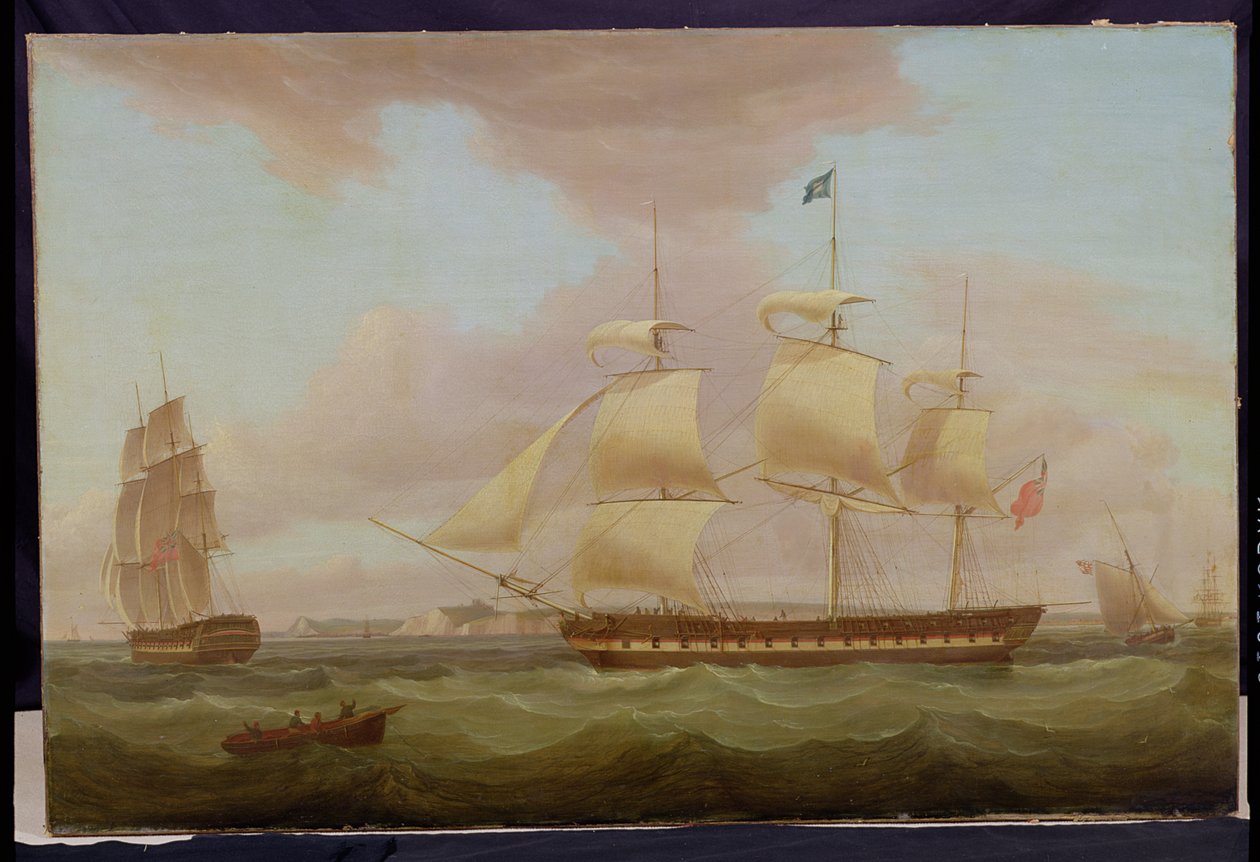 A Tiszteletreméltó Kelet-indiai Társaság "Duchess of Atholl" nevű hajója, 1822 alkotó: Thomas Whitcombe