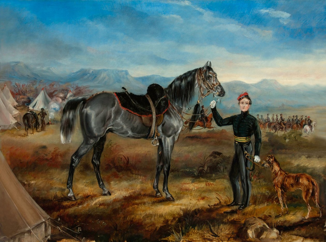 Charley, T W Goodrich kapitány lova, Cape Mounted Riflemen alkotó: Thomas White Goodrich