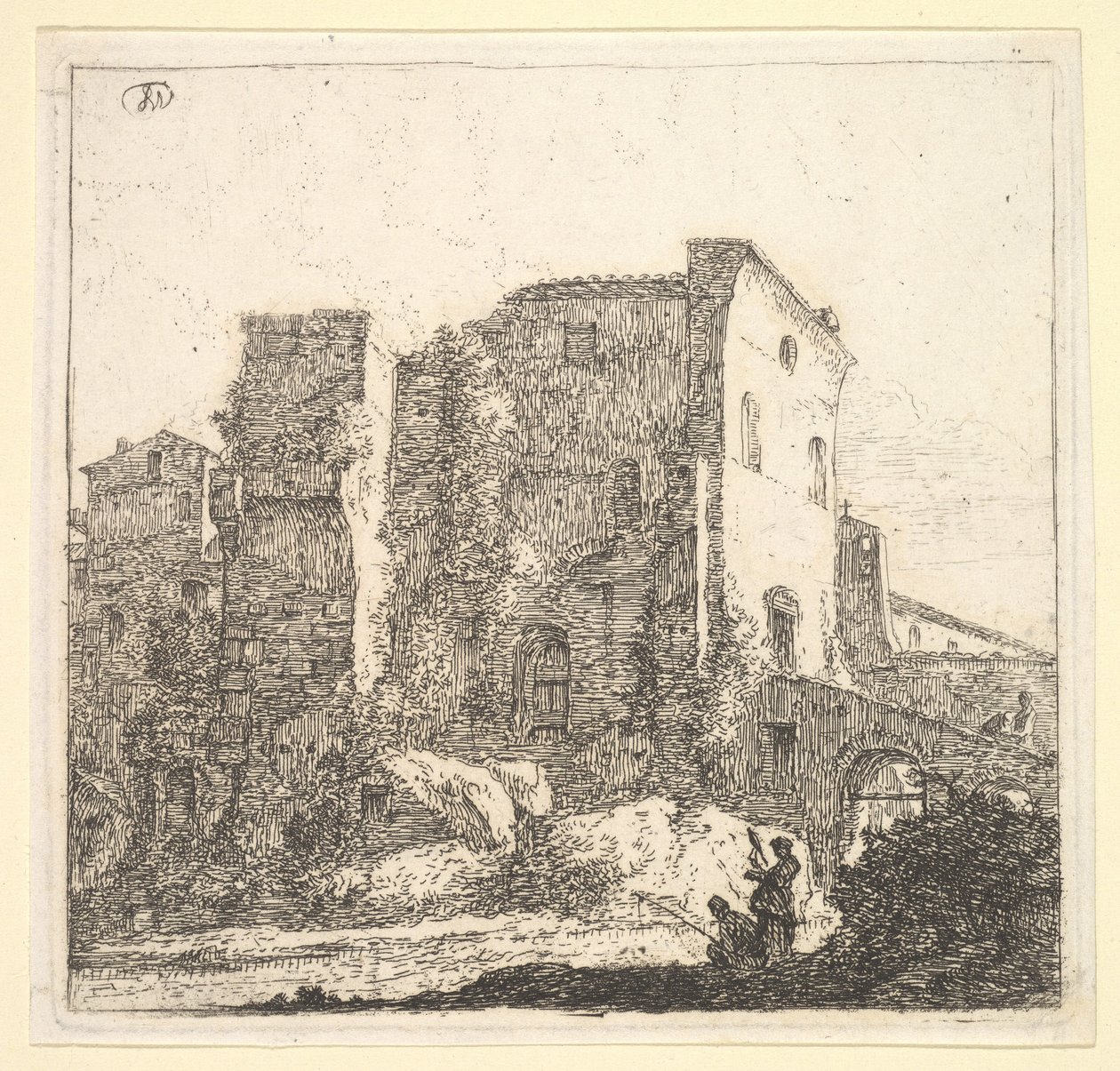 Egy fonó nő és egy halász, 17. század. alkotó: Thomas Wijck
