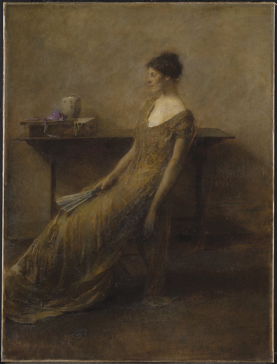 Lady in Gold, 1912 körül (olaj, vászon) alkotó: Thomas Wilmer Dewing