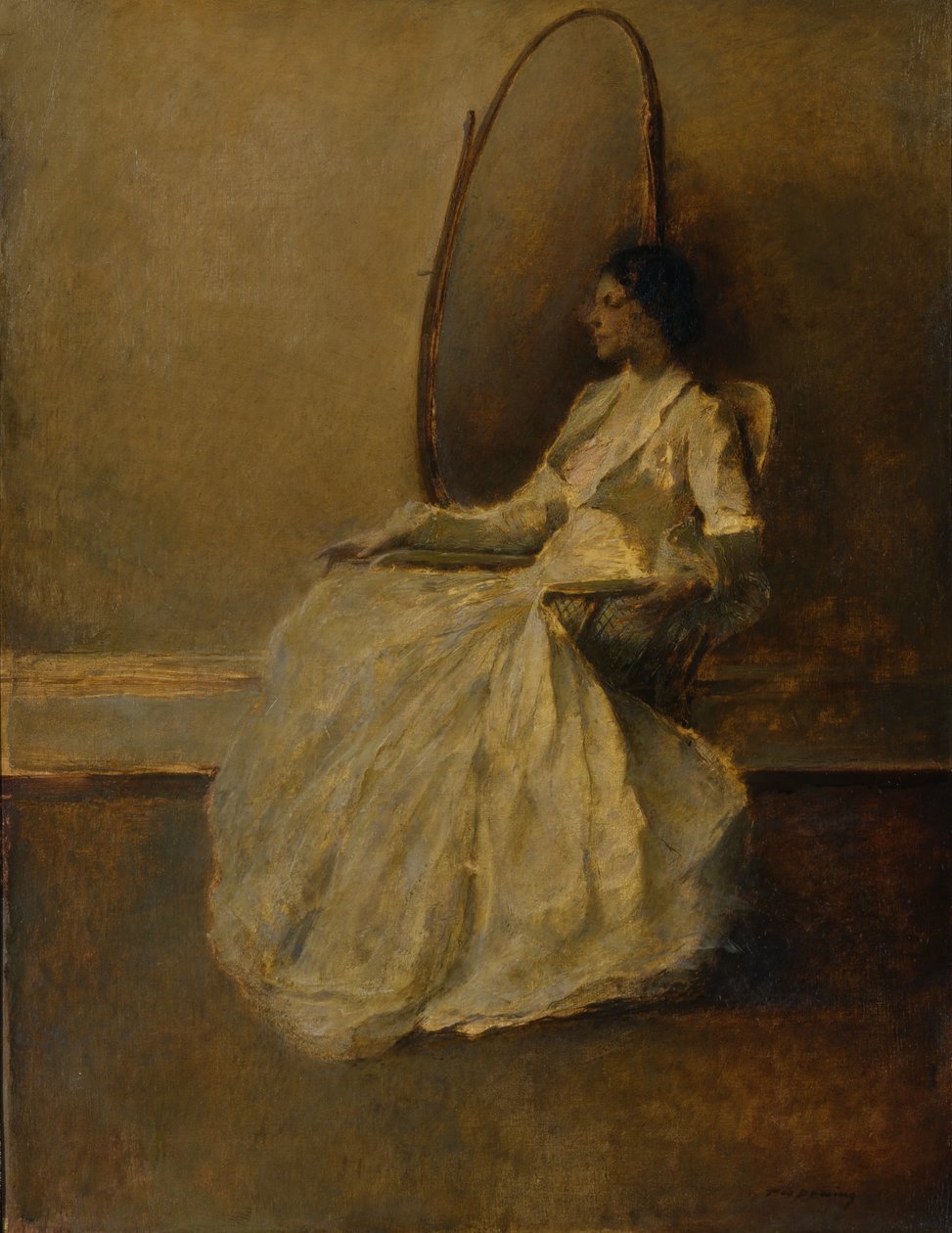 Lady in White (No. 1) alkotó: Thomas Wilmer Dewing