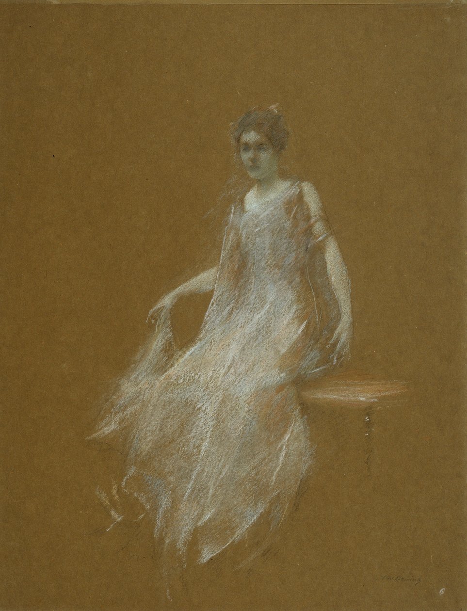 Lady in White alkotó: Thomas Wilmer Dewing