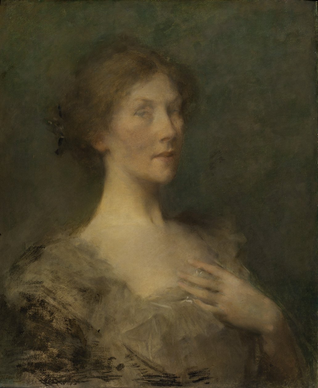 Egy hölgy portréja alkotó: Thomas Wilmer Dewing