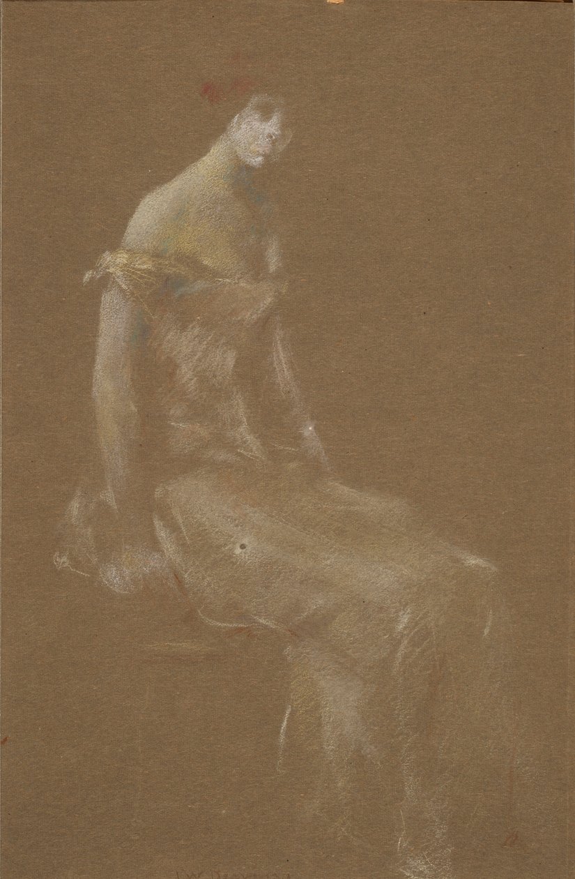 Rózsaszín ruhás hölgy portréja #3 alkotó: Thomas Wilmer Dewing