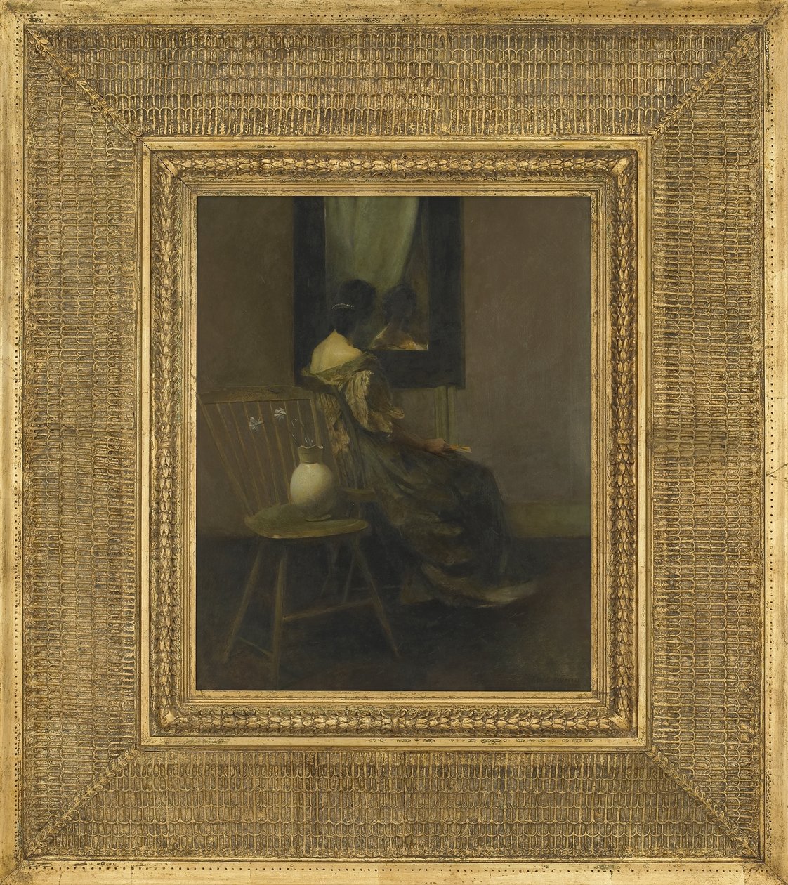 A tükör, 1907 (olaj, falemez) alkotó: Thomas Wilmer Dewing