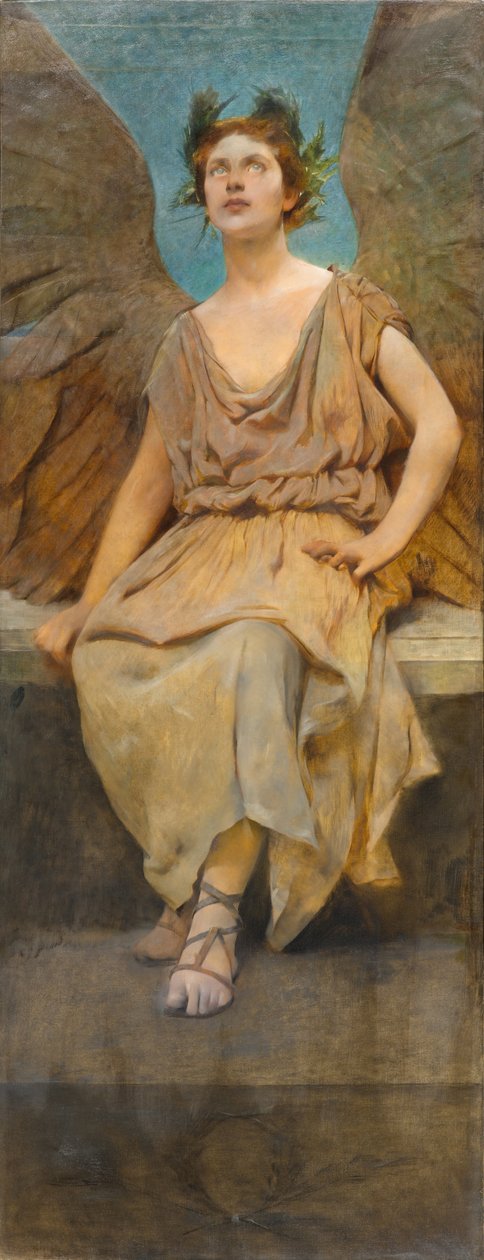 Szárnyas allegorikus figura, 1888 körül (olaj, vászon) alkotó: Thomas Wilmer Dewing