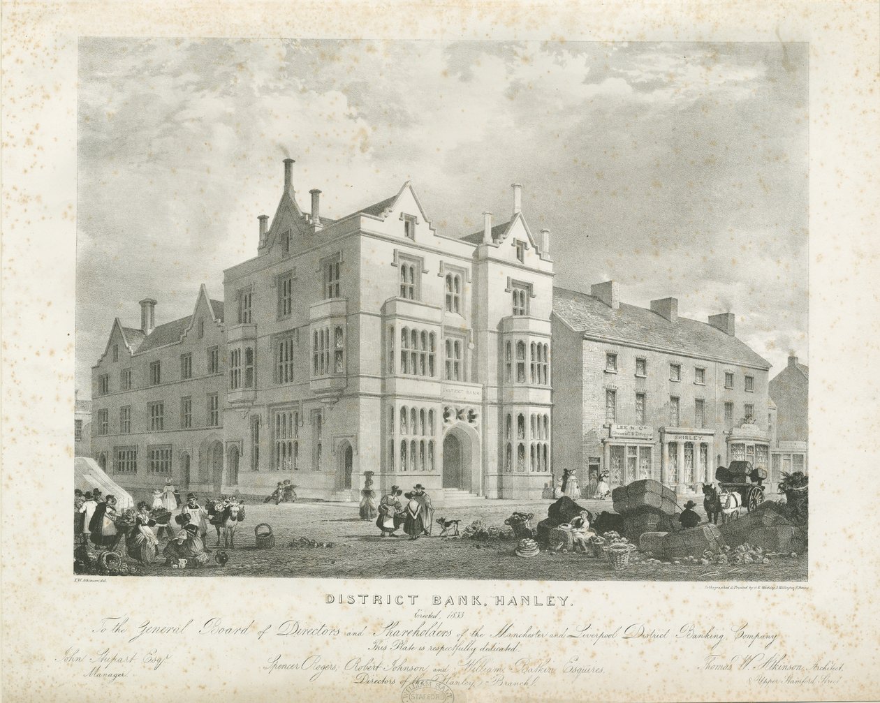 Hanley – District Bank: litográfia, nd [?1833] (nyomtatott) alkotó: Thomas Witlam Atkinson
