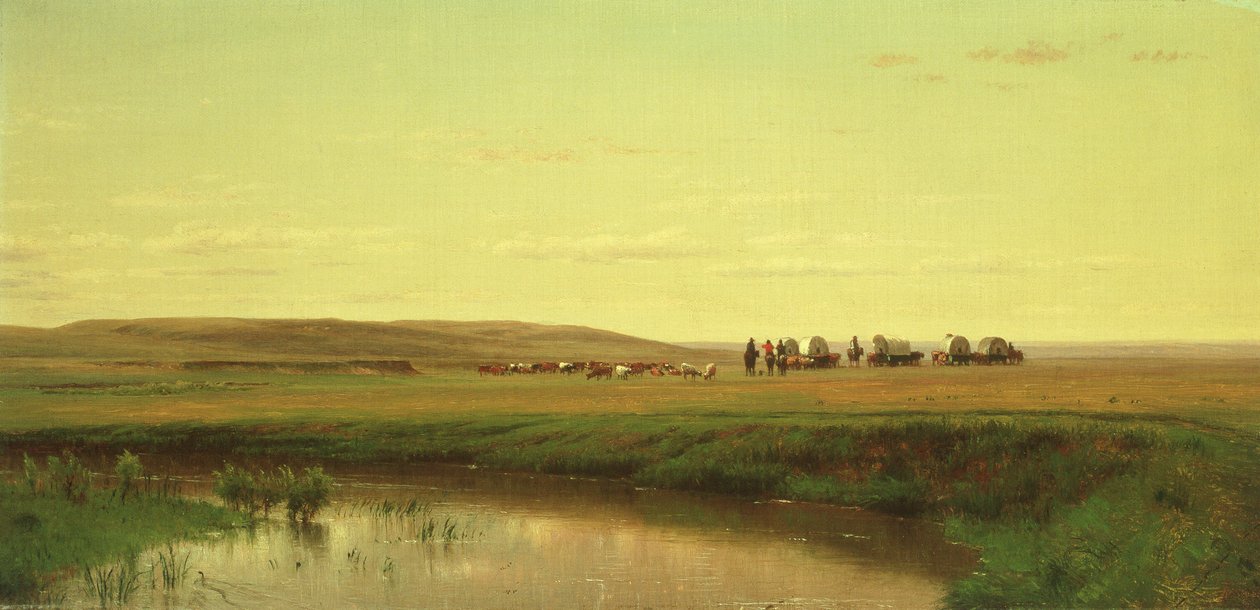 Kocsivonat a síkságon alkotó: Thomas Worthington Whittredge