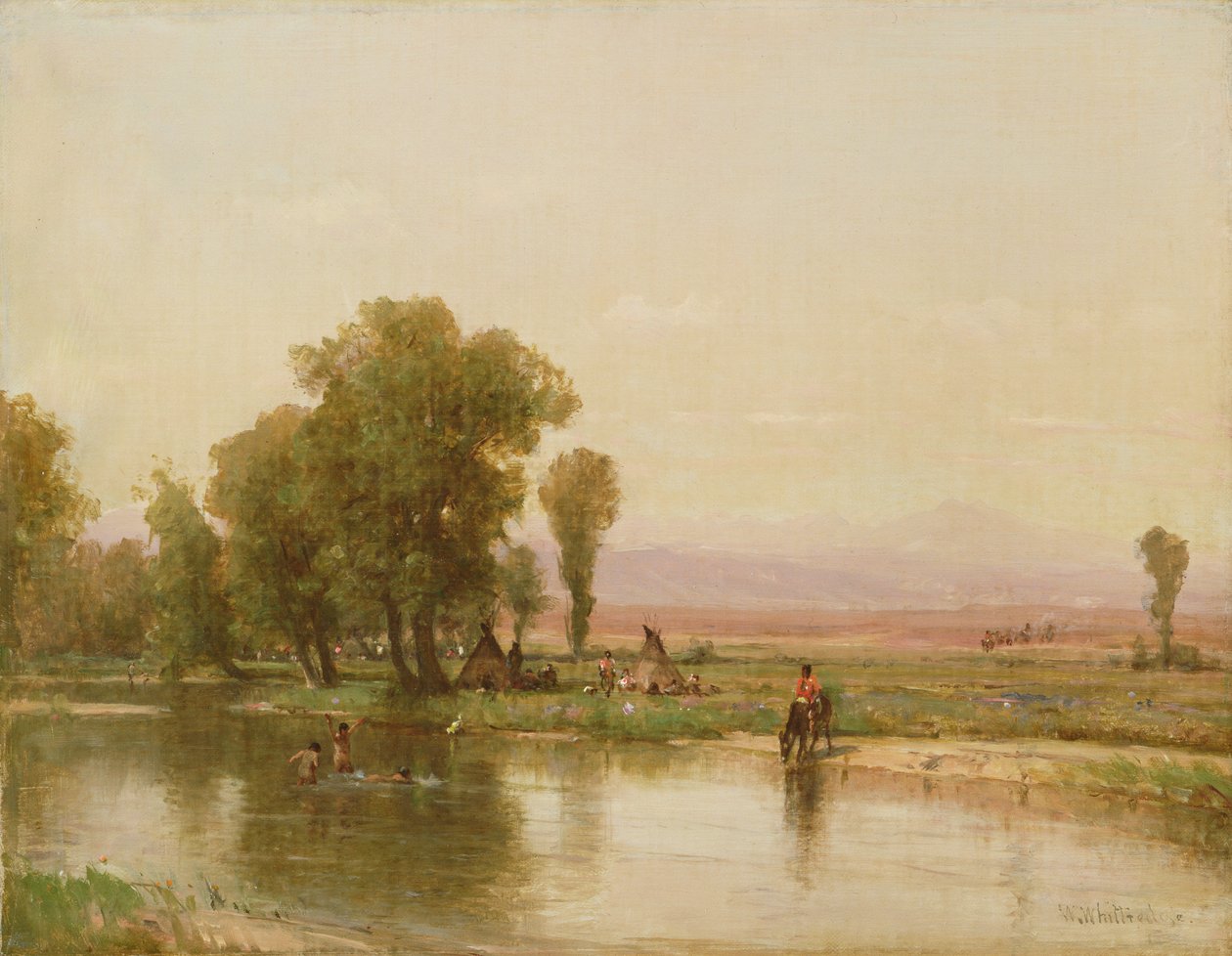 Táborozás a Platte folyón, 1865 alkotó: Thomas Worthington Whittredge