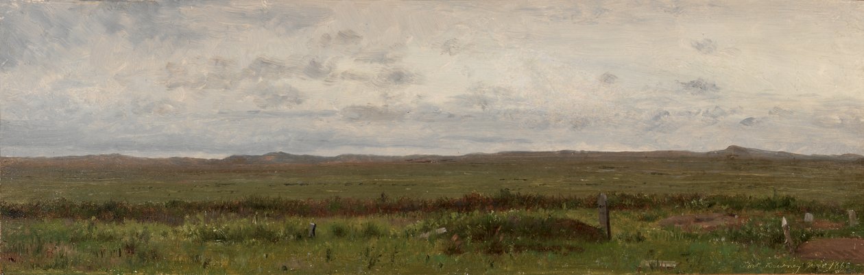 Utazók sírjai, Fort Kearny, Nebraska alkotó: Thomas Worthington Whittredge