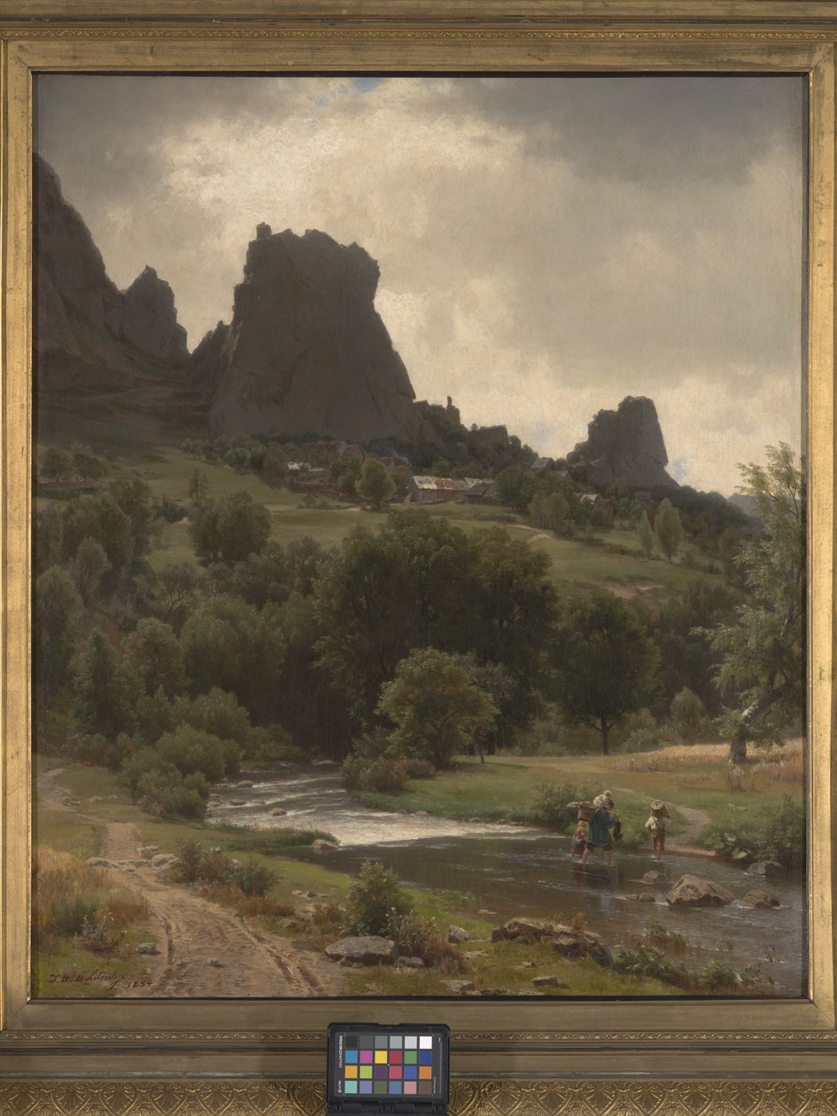 Summer Pastorale (Kallenfels látképe) (olaj, vászon) alkotó: Thomas Worthington Whittredge