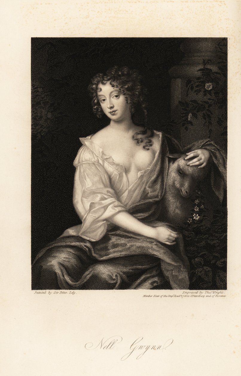 Nell Gwyn, a restaurációs színésznő, Rochester grófjának szeretője, II. Károly angol király régi szeretője alkotó: Thomas Wright