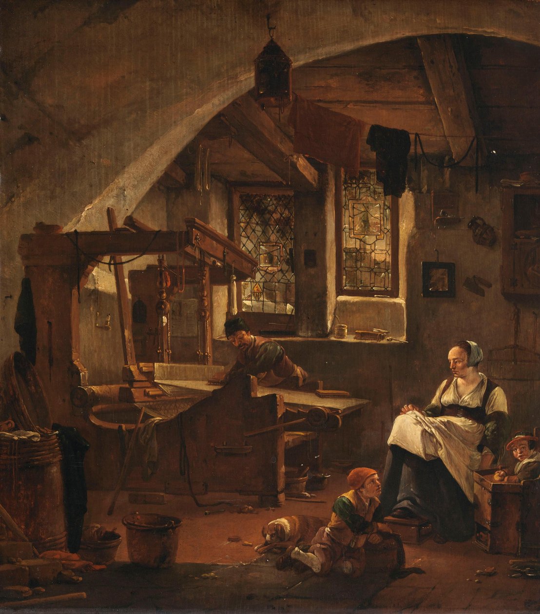 Egy takácsház belseje alkotó: Thomas Wyck