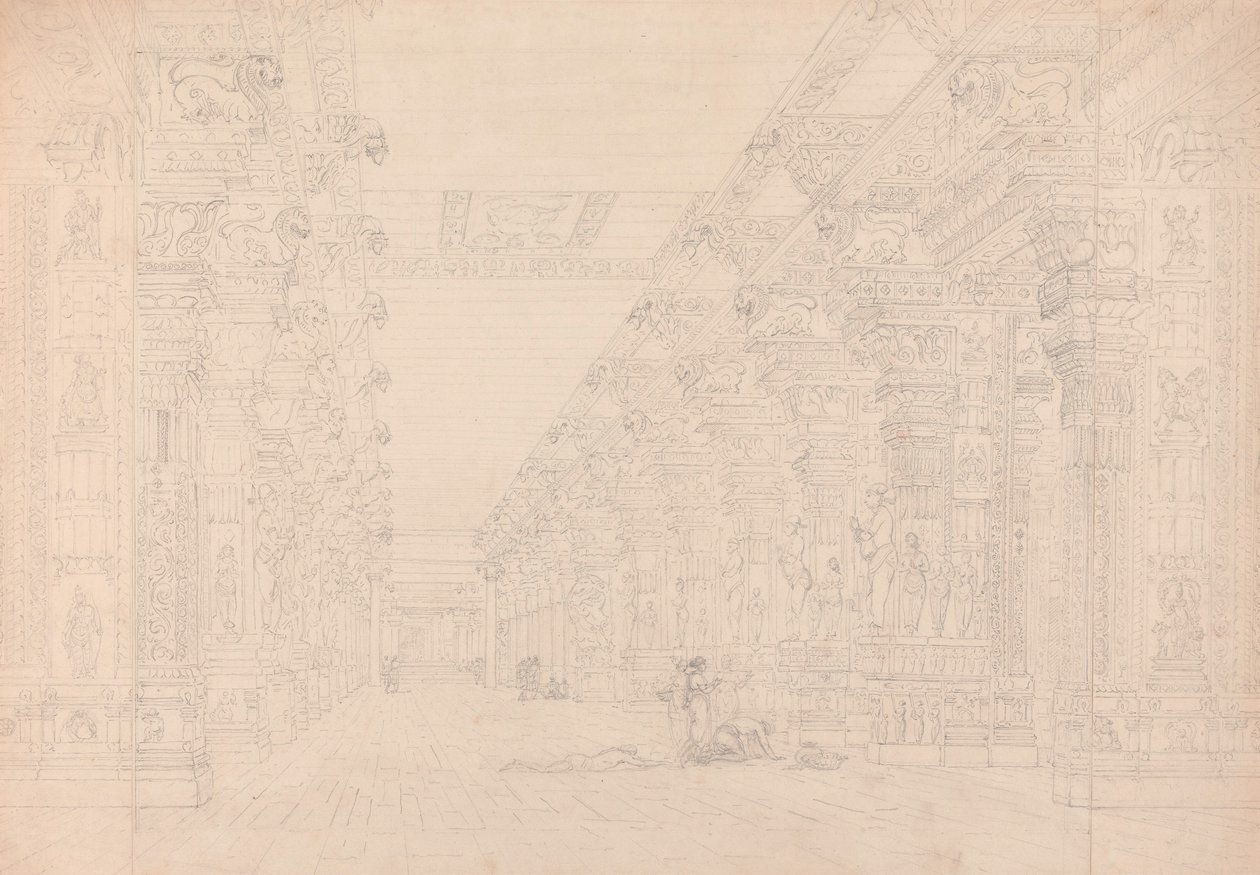 Tremal Naigs Choultry, Madura, 1792. július (lásd még: 195090) alkotó: Thomas und William Daniell