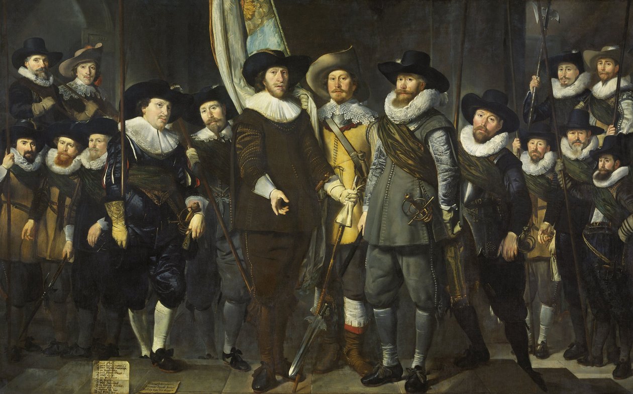 Amszterdam III. kerületének polgárőrsége Allaert Cloeck kapitány és Lucas Jacobsz Rotgans hadnagy parancsnoksága alatt, 1632 alkotó: Thomas de Keyser
